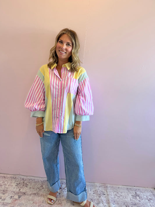 Poppy Button Up