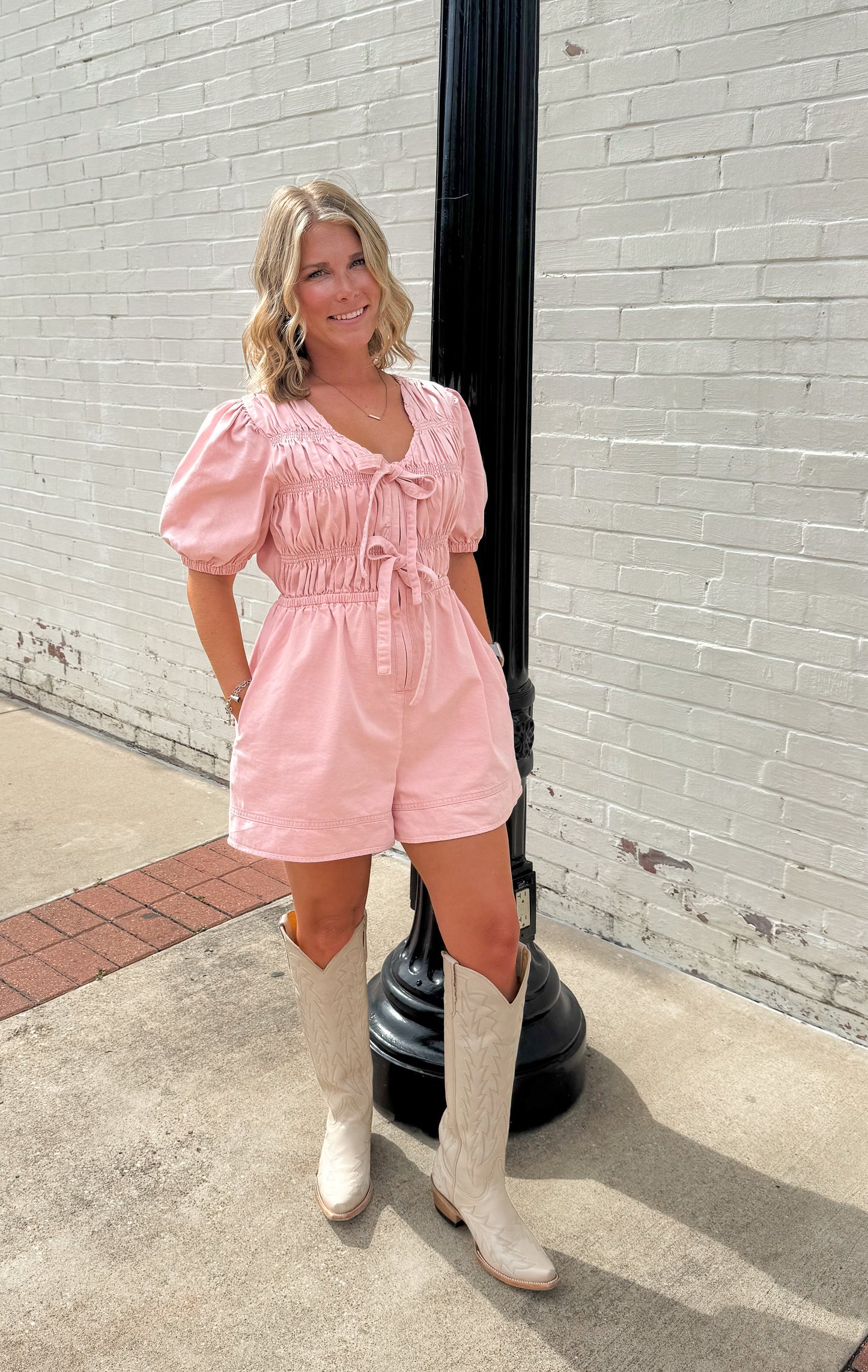 The Dixie Denim Romper