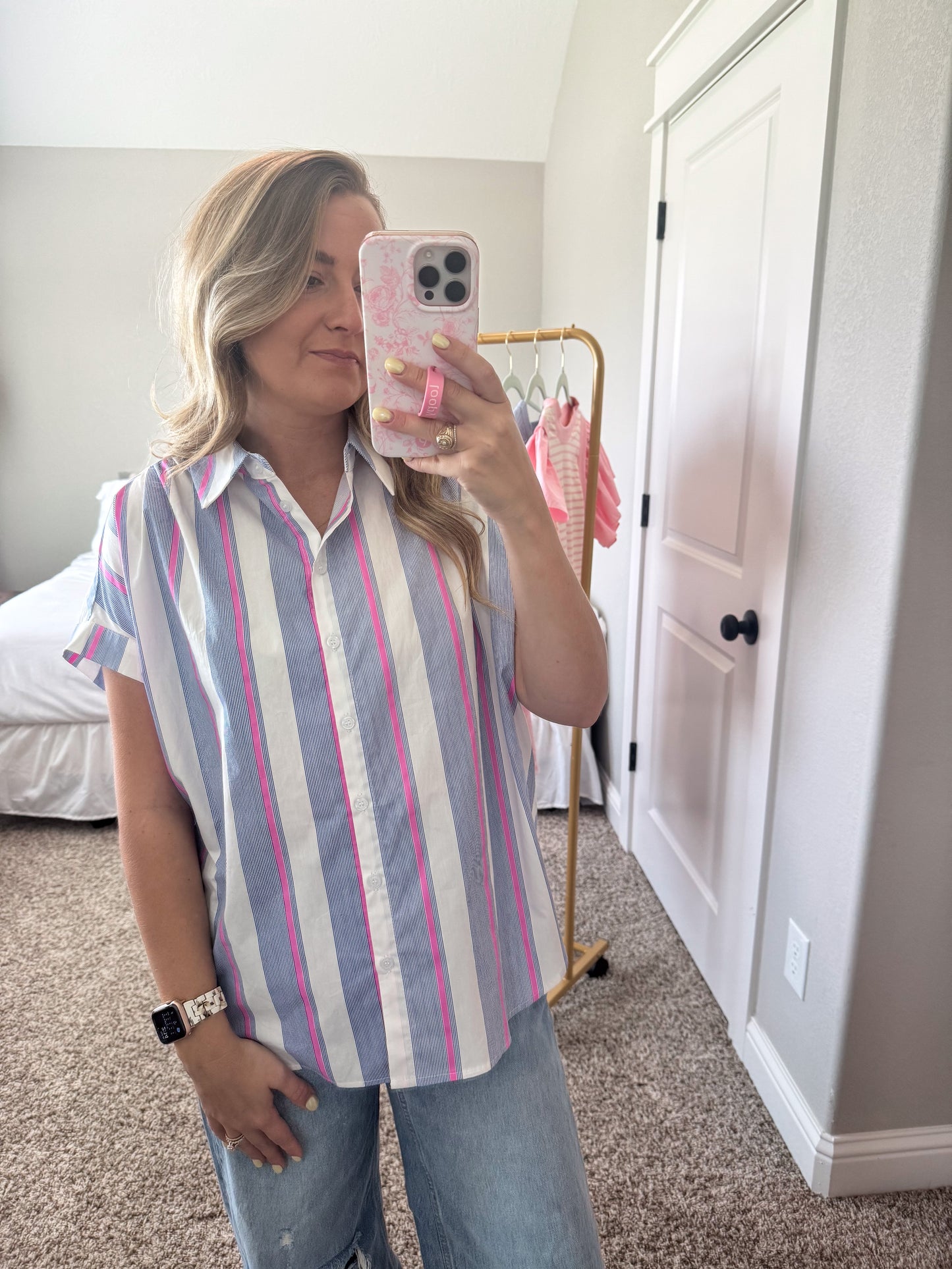 Kendall Striped Button Up