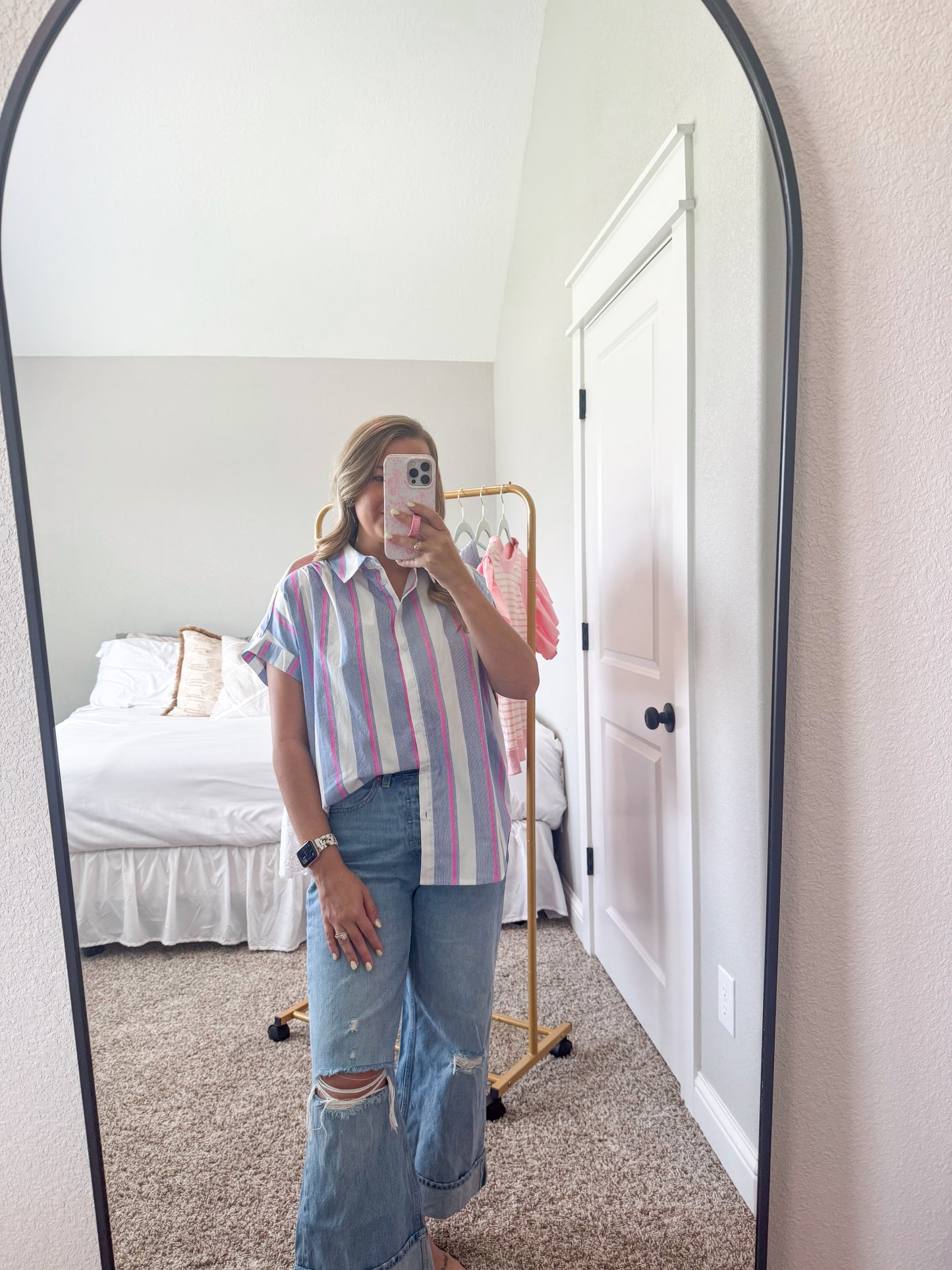 Kendall Striped Button Up