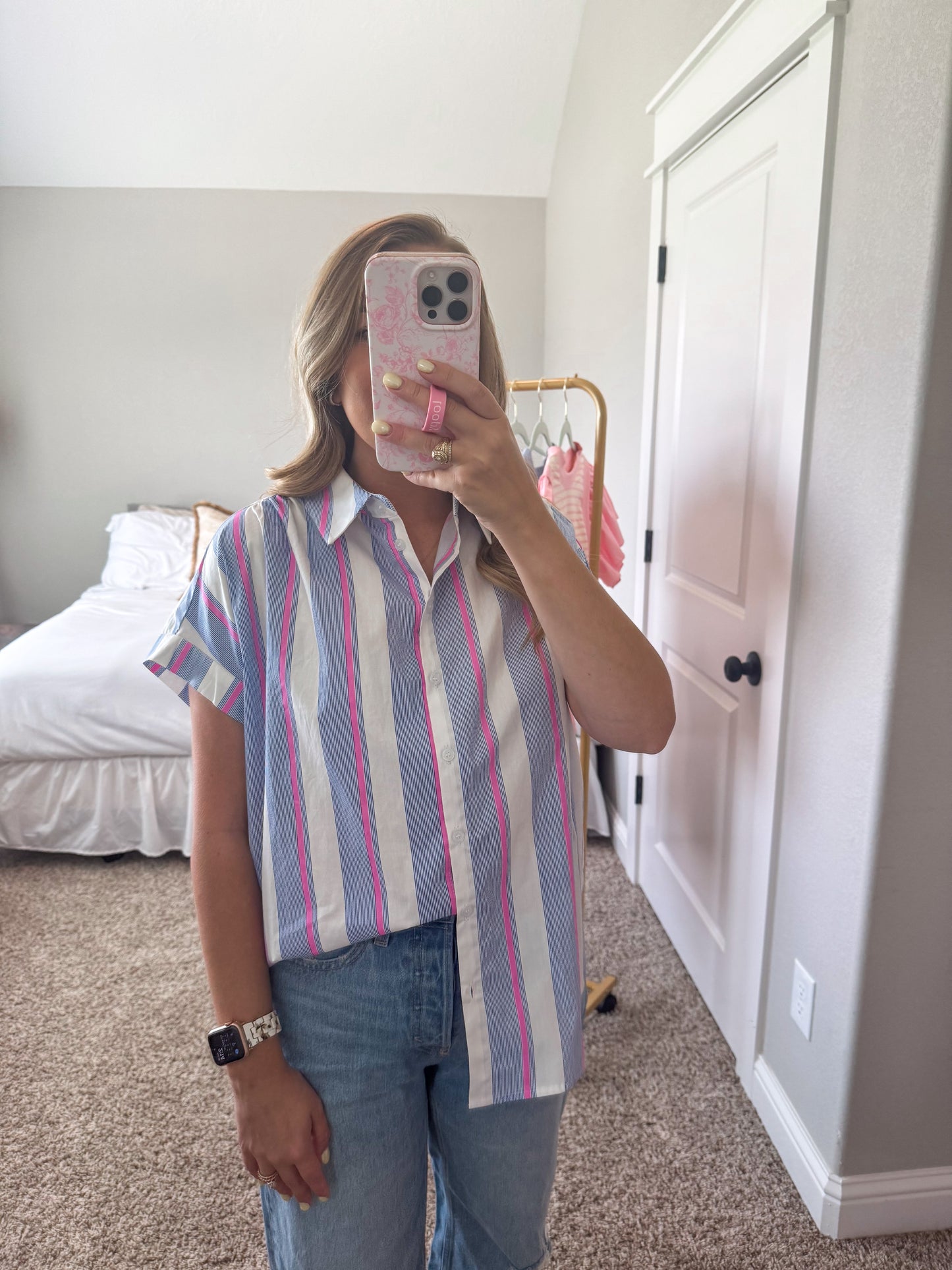Kendall Striped Button Up
