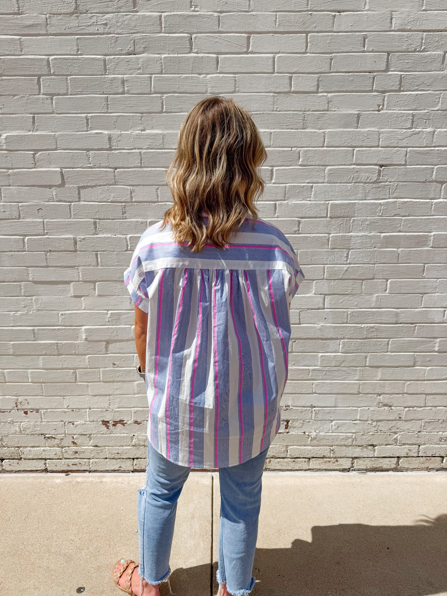 Kendall Striped Button Up