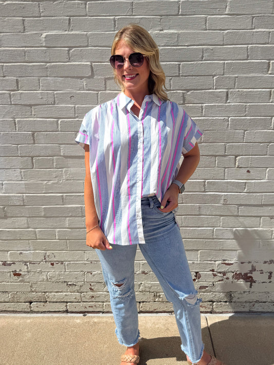 Kendall Striped Button Up