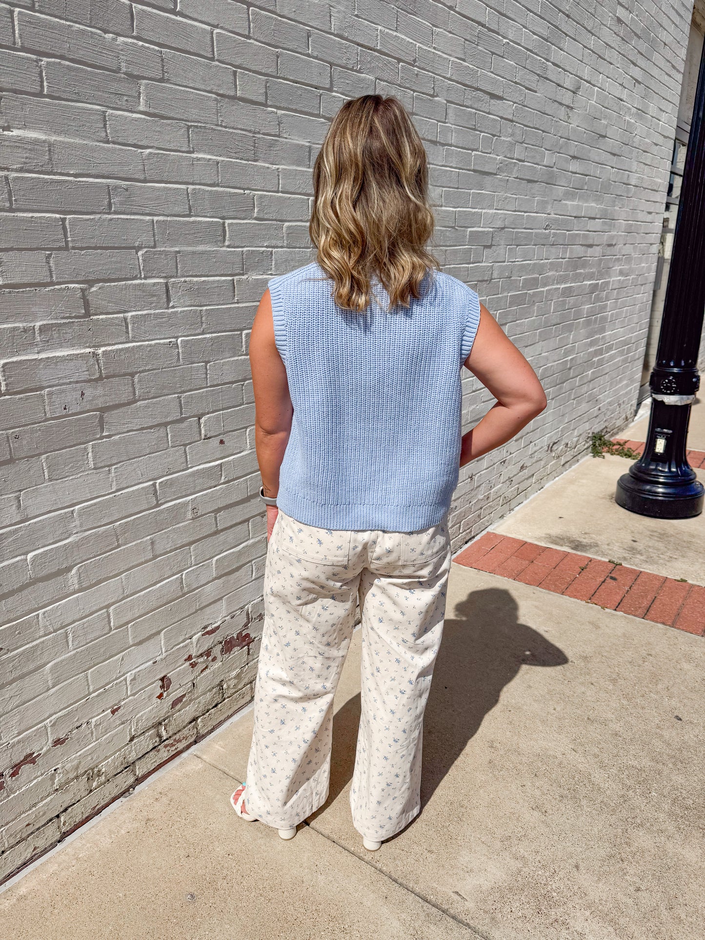 Cream Floral Pants