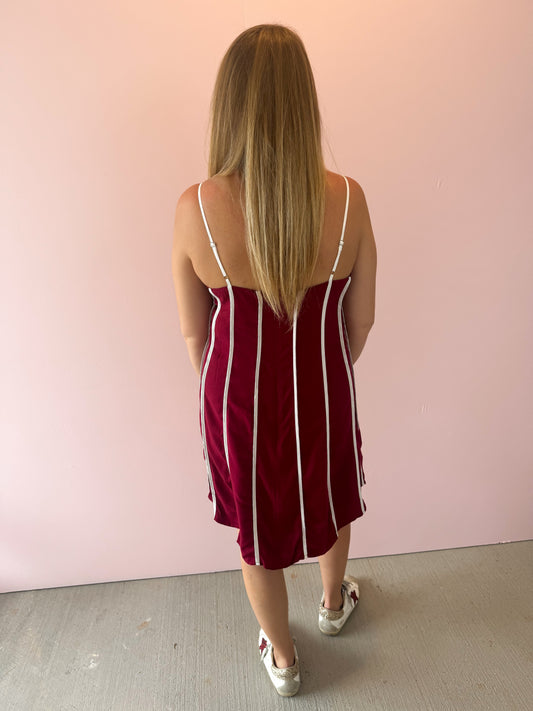 Gameday Striped Mini Dress