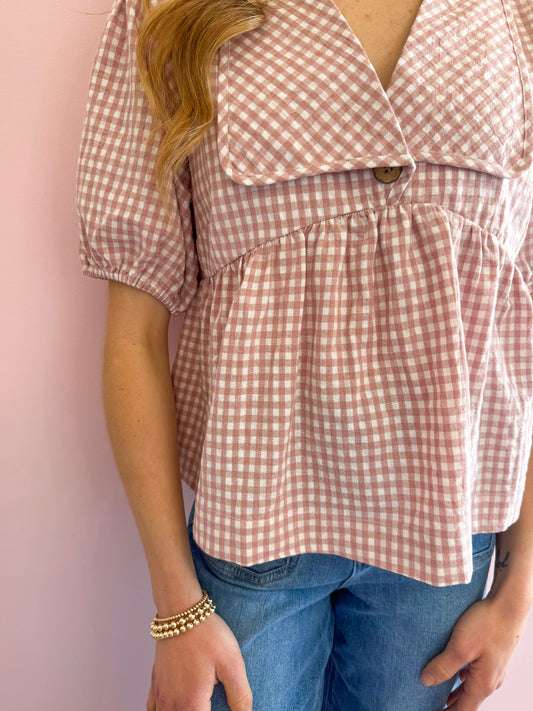 Sadie Gingham Blouse