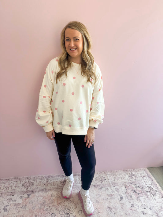 Ellie Polka Dot Sweatshirt