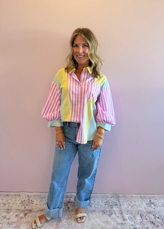 Poppy Button Up