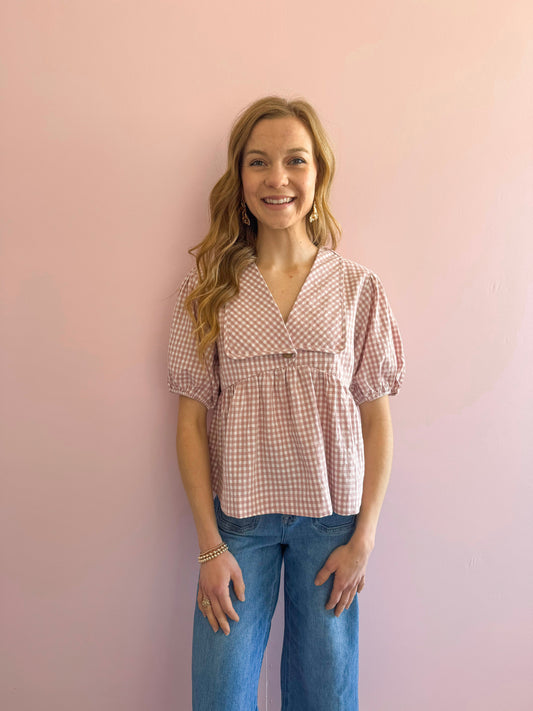 Sadie Gingham Blouse