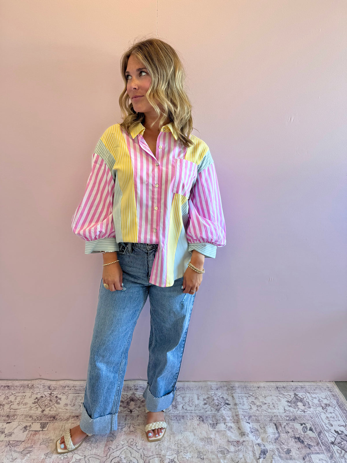 Poppy Button Up