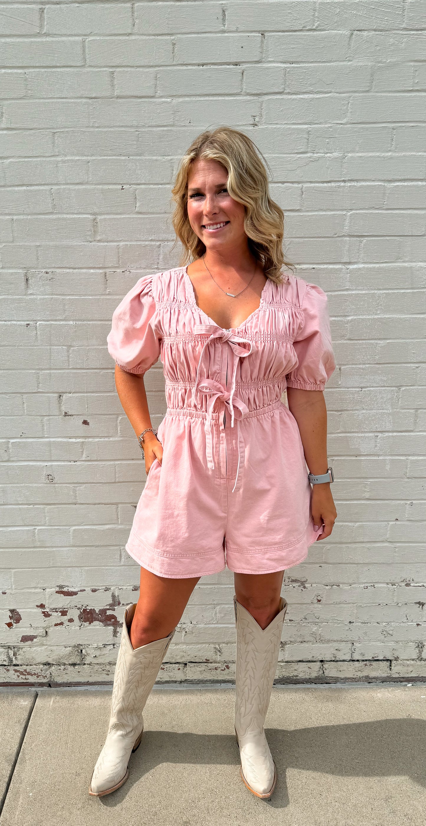 The Dixie Denim Romper